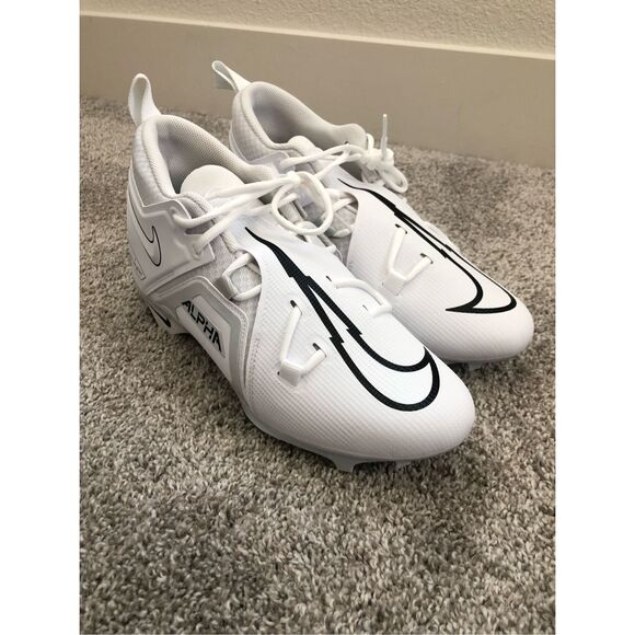 Nike Alpha Menace 3 Football Cleats White/ Black Men's Size 11